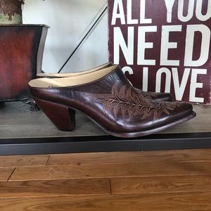 Charlie 1 Horse Artisan Handcrafted Western Mule Clog Size 9